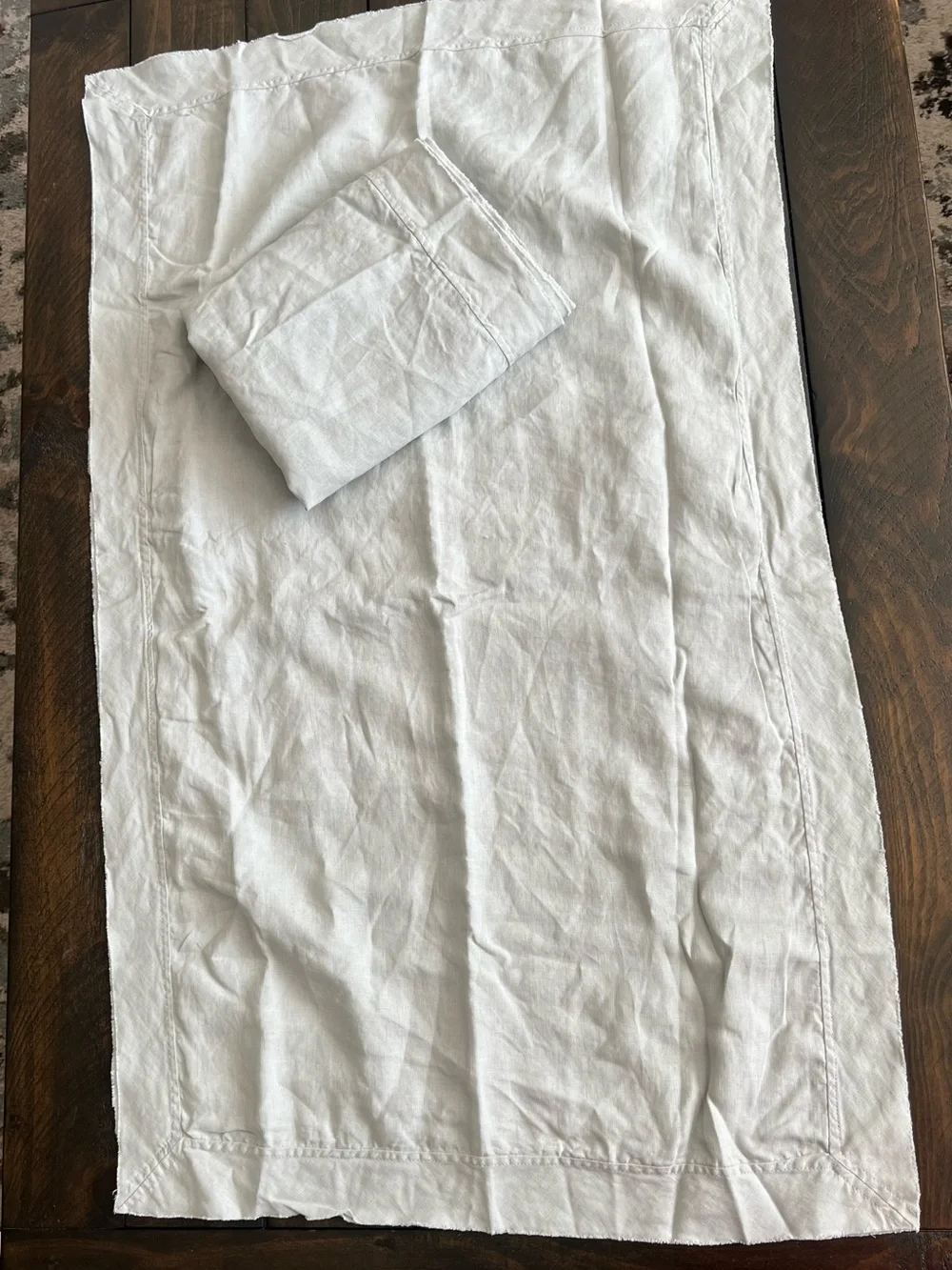 Quince- European Linen Double Flange Sham Set King - light gray
